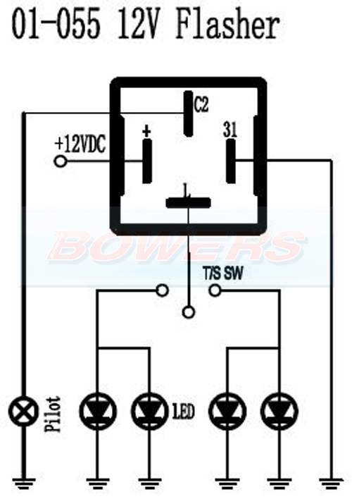Wipac WFL7LED Land Rover Defender 90/110 LED Flasher Unit Relay H Bowers